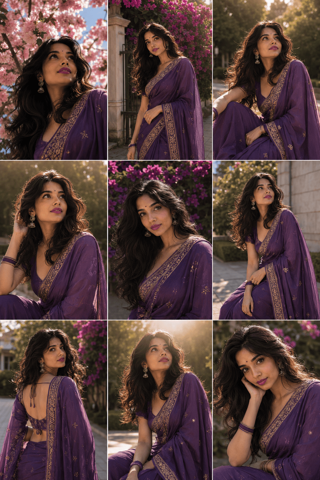 Aesthetic Saree Collage AI Prompt example - Tech Upkar Aesthetic Saree Collage AI Prompt example generated using ChatGPT by Tech Upkar