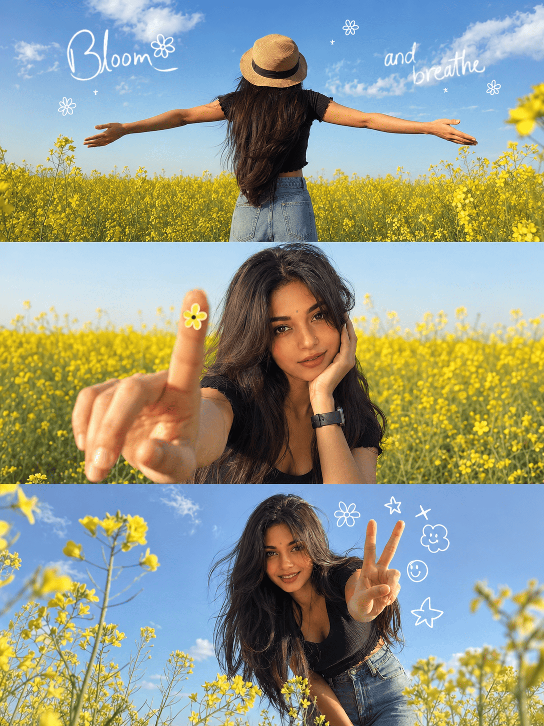 Flower Field Collage AI Prompt example generated using ChatGPT by Tech Upkar