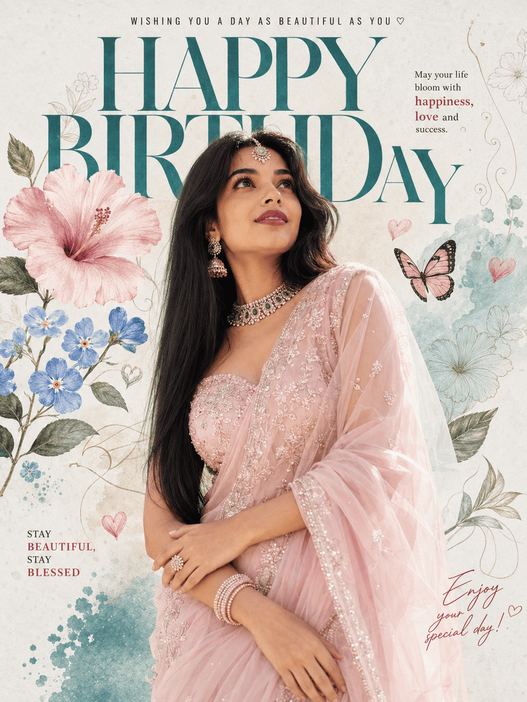 Luxury Birthday Poster AI Prompt 3 example generated using ChatGPT by Tech Upkar