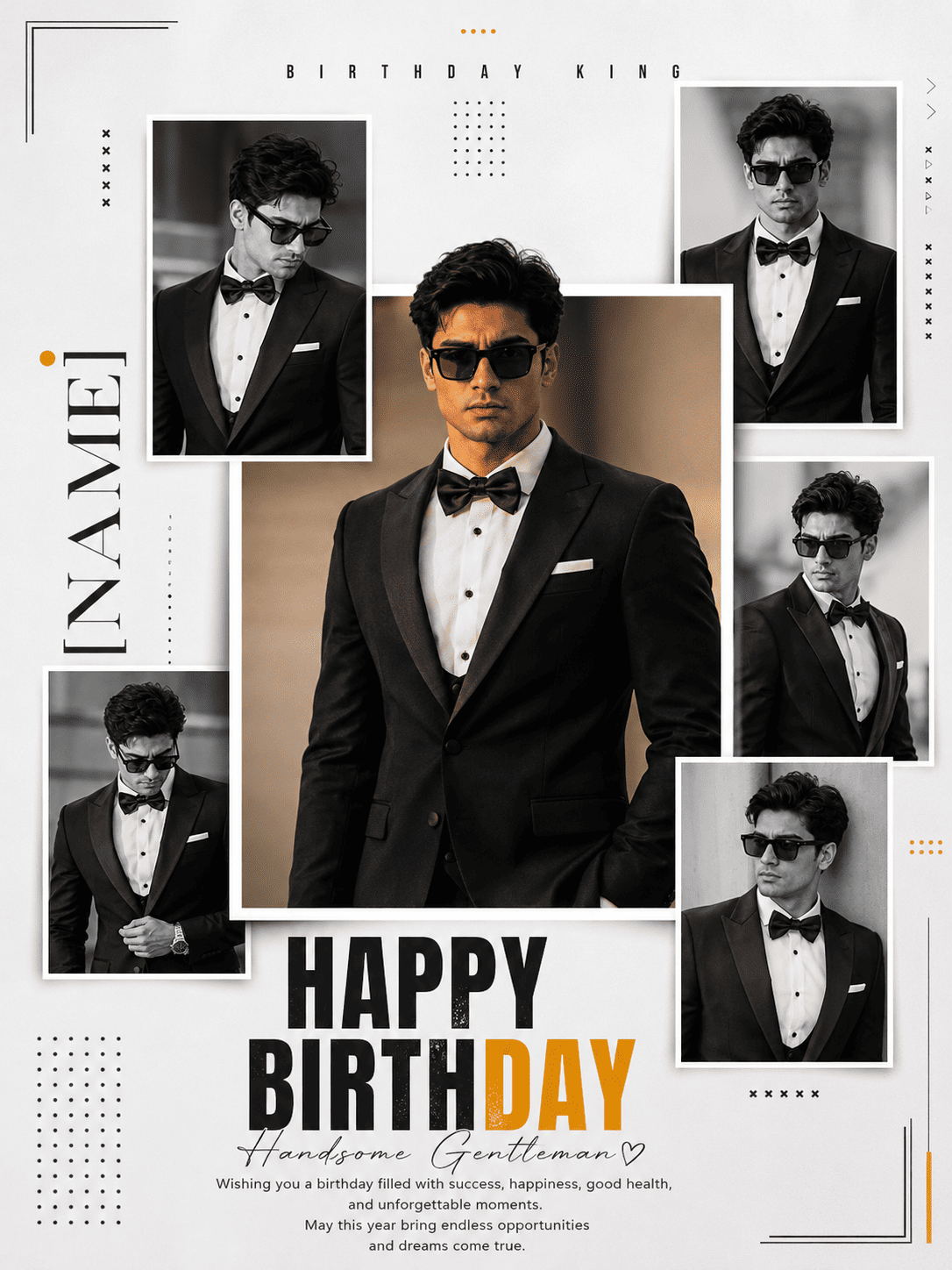 Luxury Birthday Poster AI Prompt 5 example generated using ChatGPT by Tech Upkar