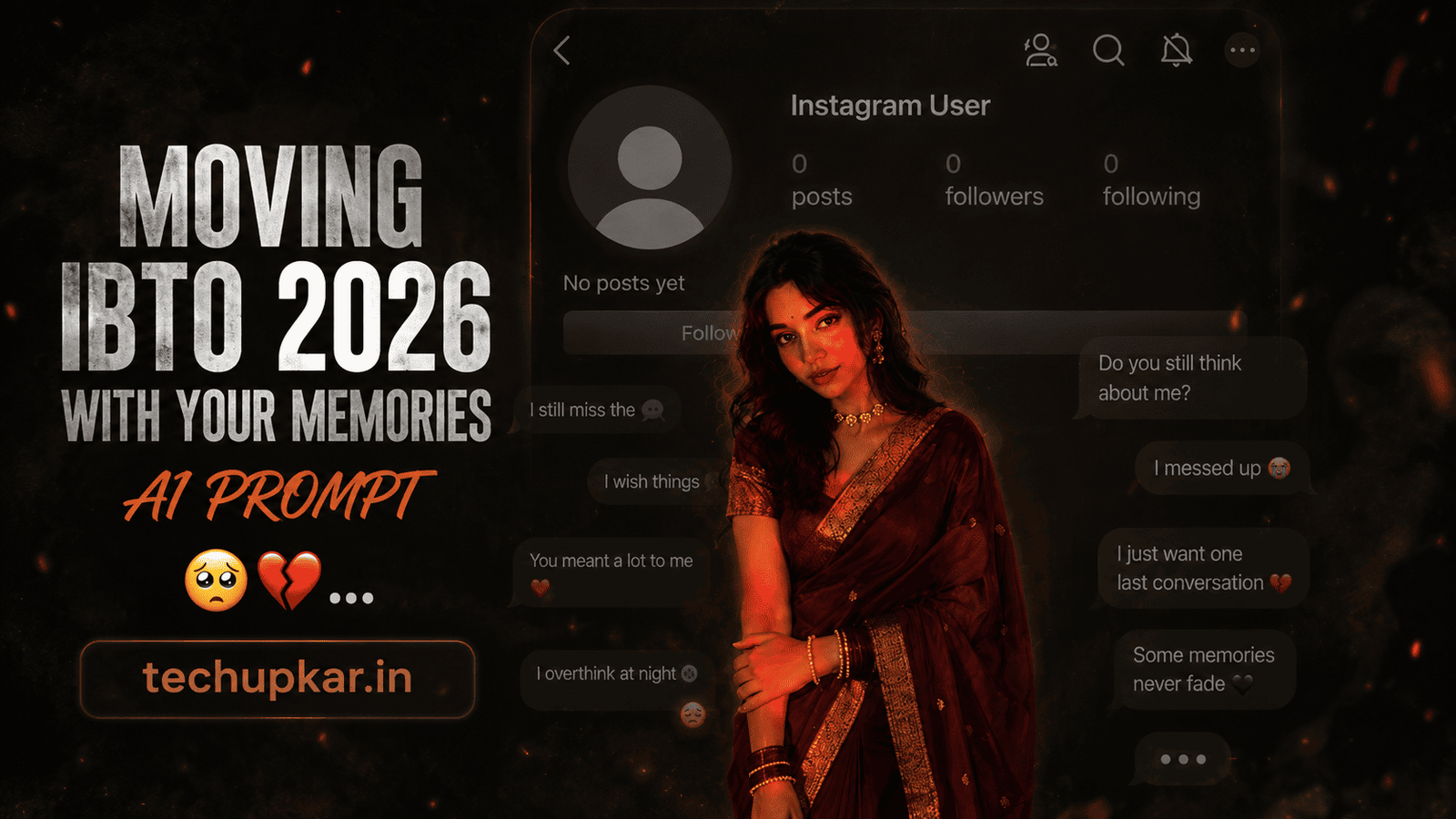 Tech Upkar Moving Into 2026 With Your Memories AI photo editing prompt featured image showing a cinematic dark memory edit